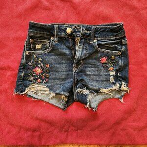 American Eagle Embroidered Jean Short